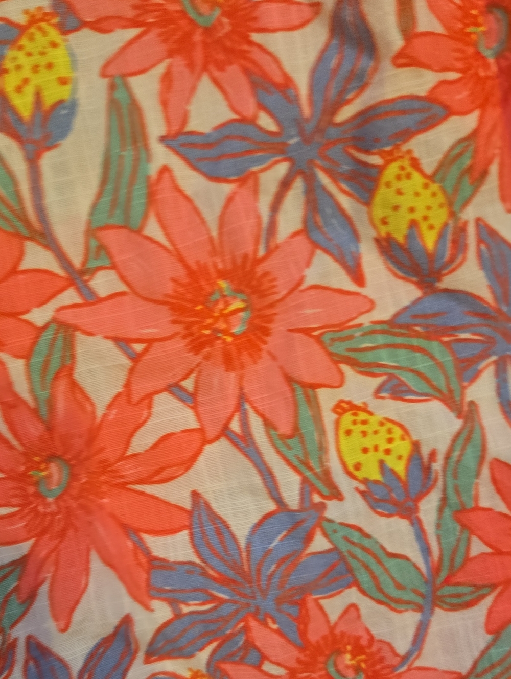 Vineyard Vines Multi-Color Floral Print Off-the-Shoulder Top - Picture 6 of 8